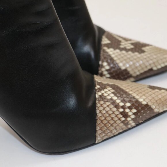 Gucci Daisy Python Cap Toe Heel Ankle Bootie Womens EU 37 US 6 - Picture 9 of 16